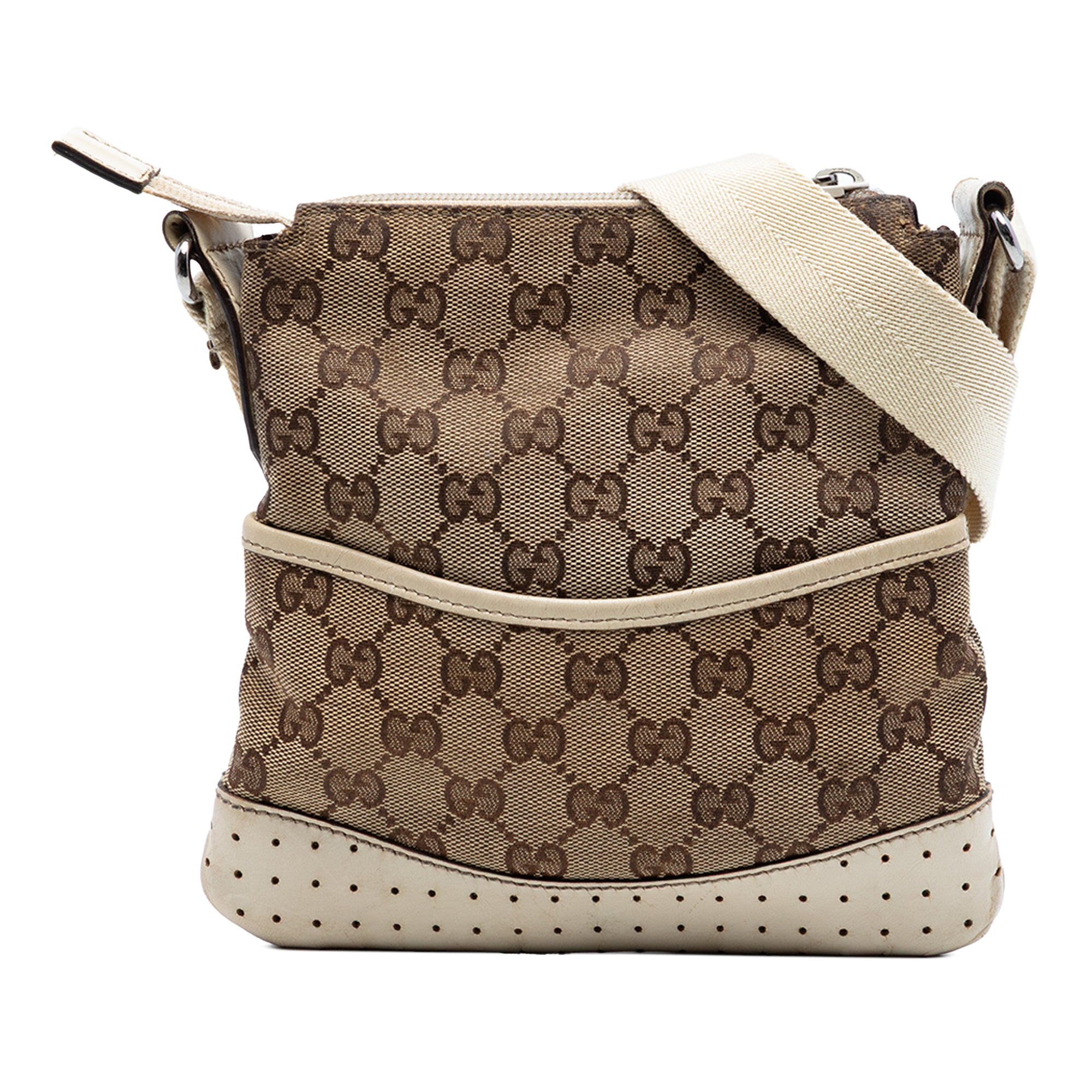 Small GG Canvas Perforated Crossbody - Image 1