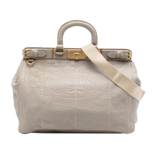 Vitello Daino Canapa Logo Frame Satchel - Image 1