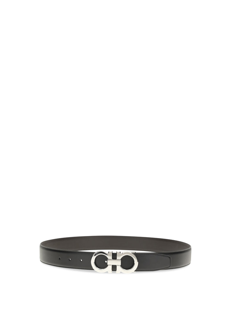 Ferragamo Belt — Black Leather