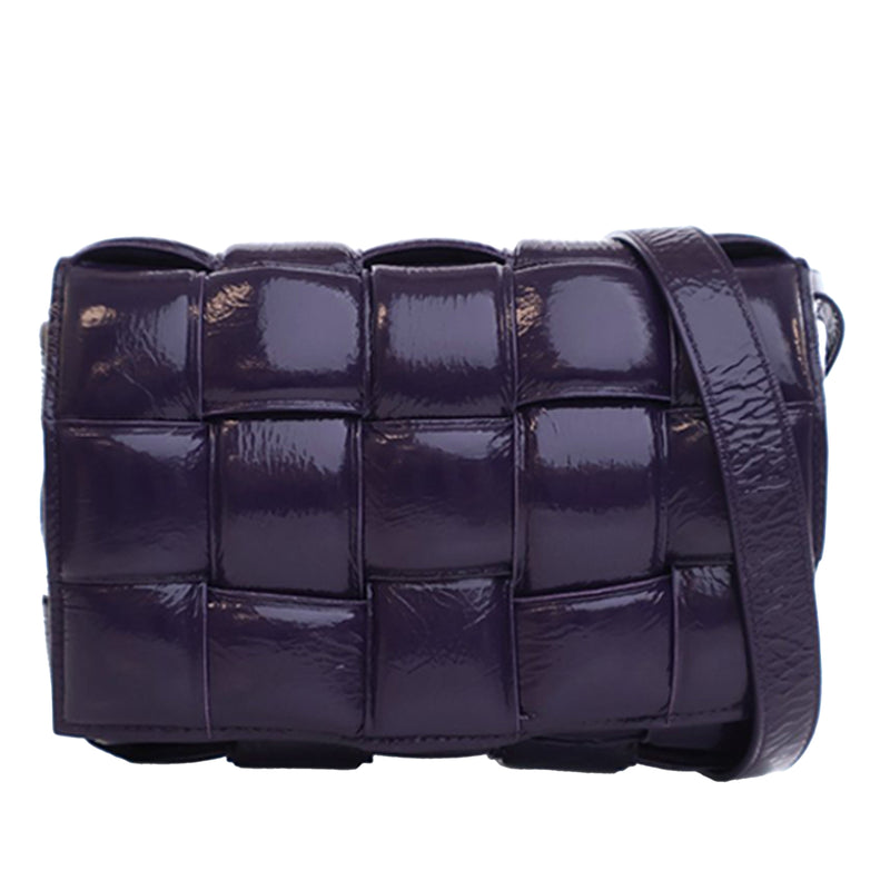 Patent Intrecciato Padded Cassette Crossbody - Image 1