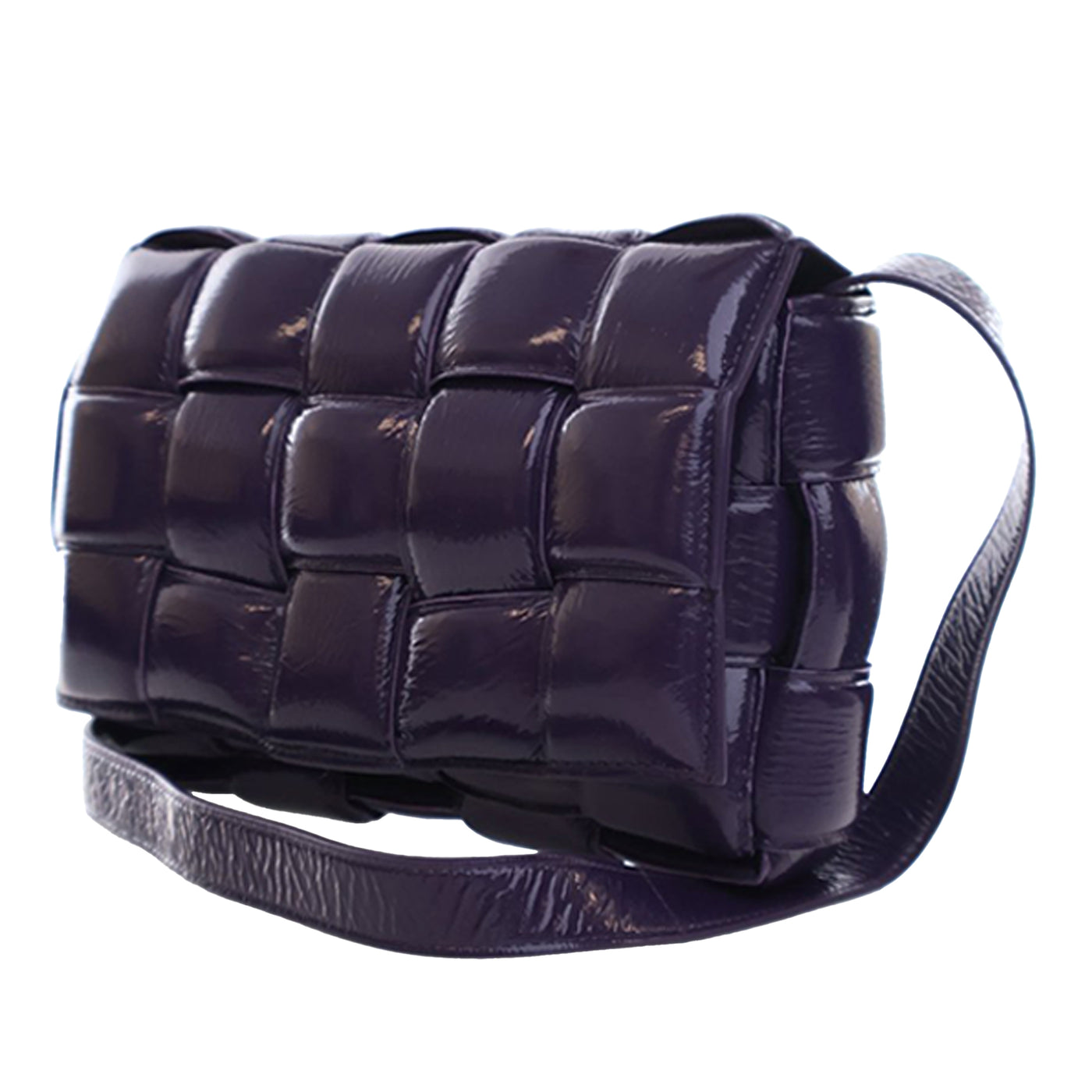 Patent Intrecciato Padded Cassette Crossbody - Image 3