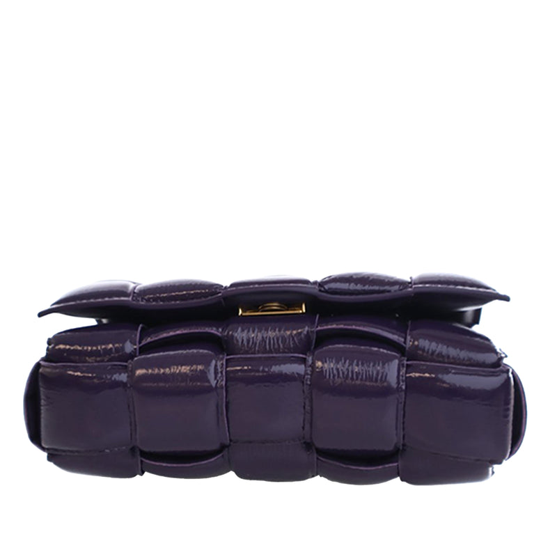 Patent Intrecciato Padded Cassette Crossbody - Image 5