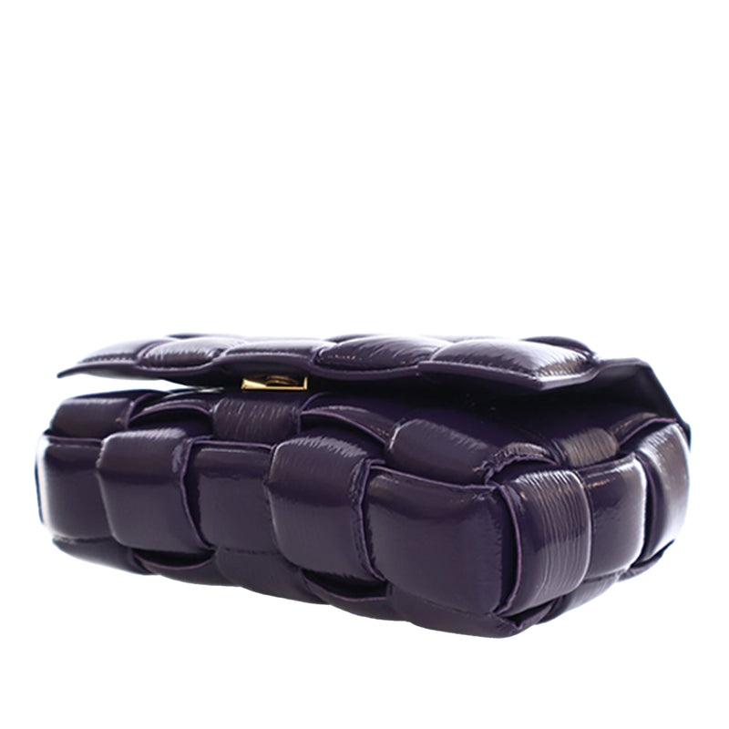 Patent Intrecciato Padded Cassette Crossbody - Image 7