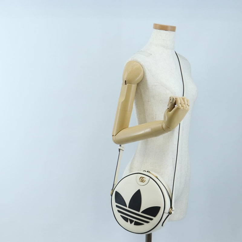 Gucci X Adidas Ophidia Round Leather White Bag