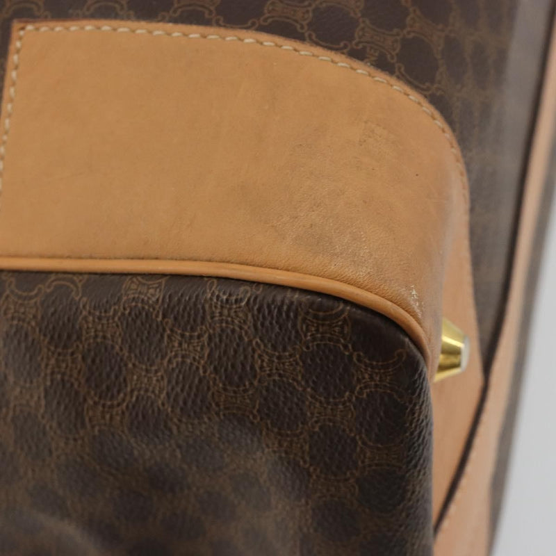 Celine Boston C Macadam Canvas Brown Bag
