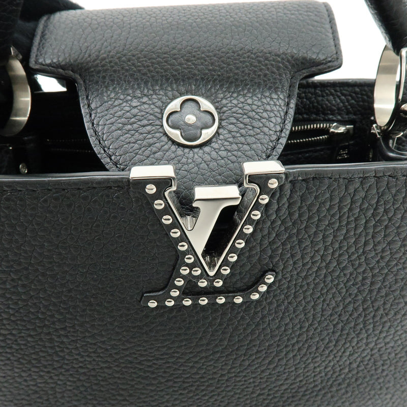Louis Vuitton Capucines Fleur De Lys Taurillon Leather Black Bag