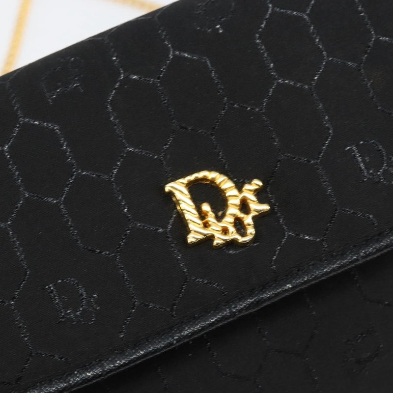 Christian Dior Vintage Honeycomb Canvas Black Bag