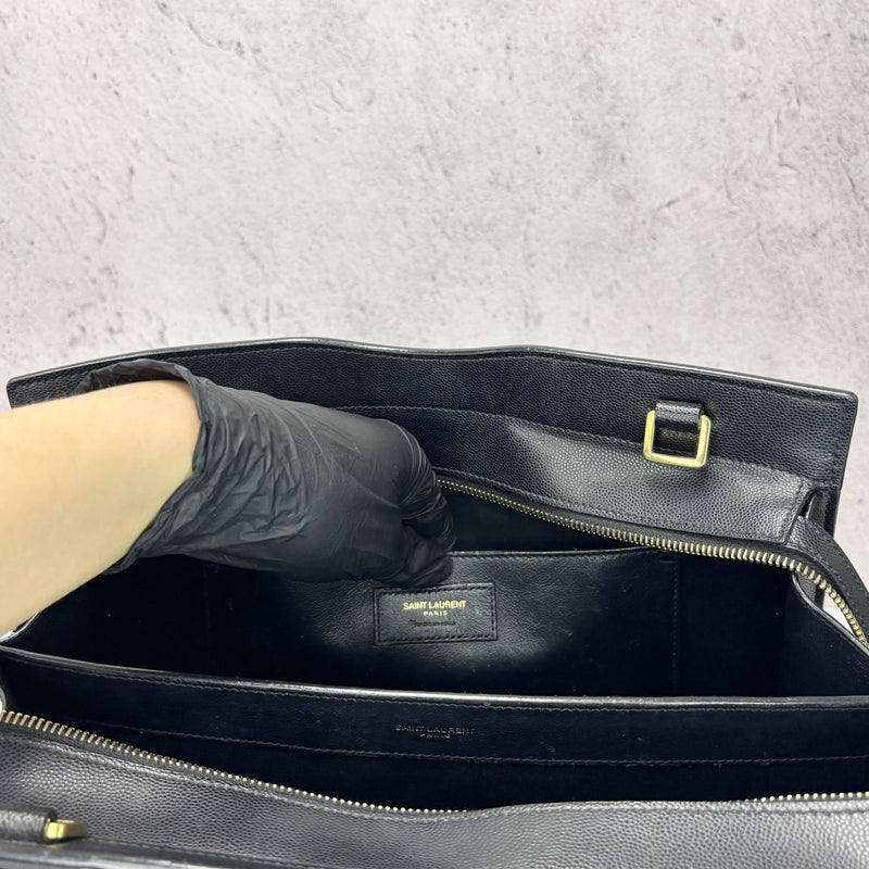 Saint Laurent Uptown Crossbody Bag Leather Black