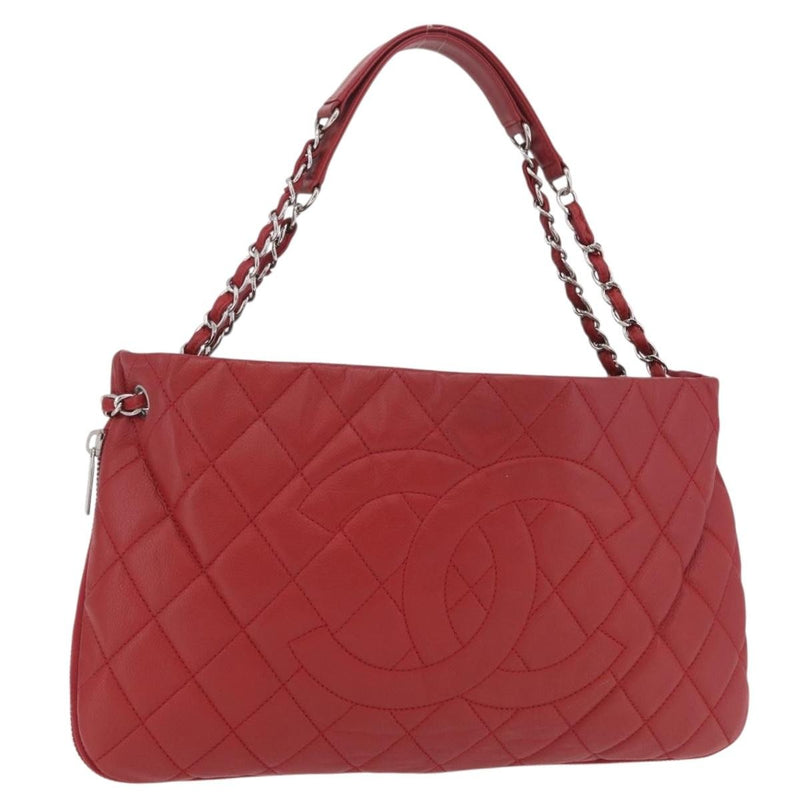 Chanel Timeless Cc Expandable Quilted Caviar Red Leather Bag