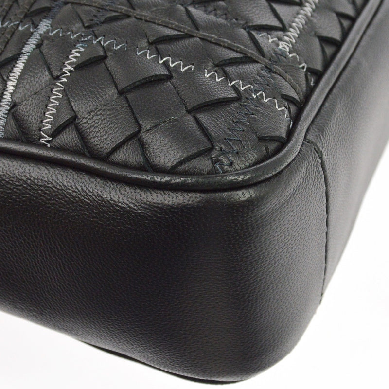 Bottega Veneta Soft Slim Intrecciato Nappa Black Leather Bag