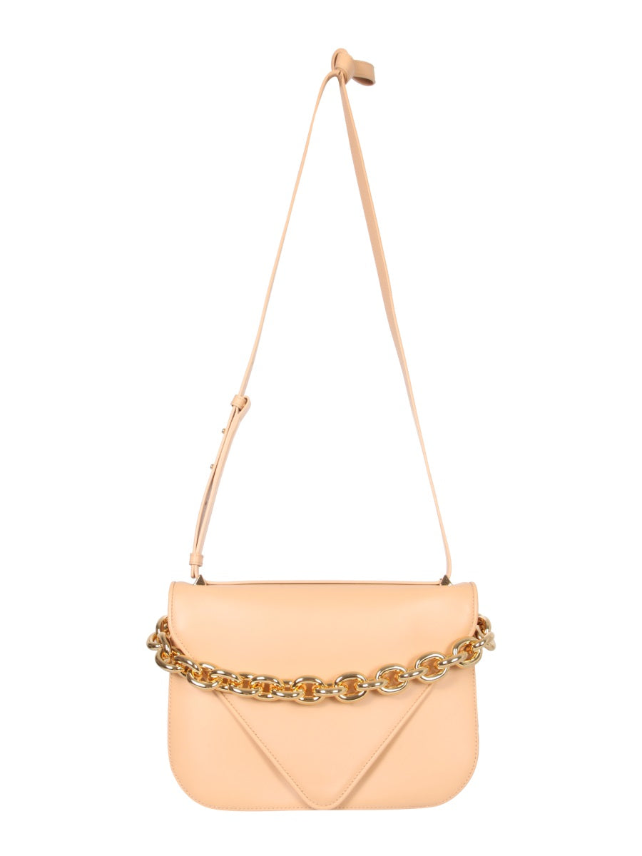 Bottega Veneta Mount Shoulder Bag — Beige Leather