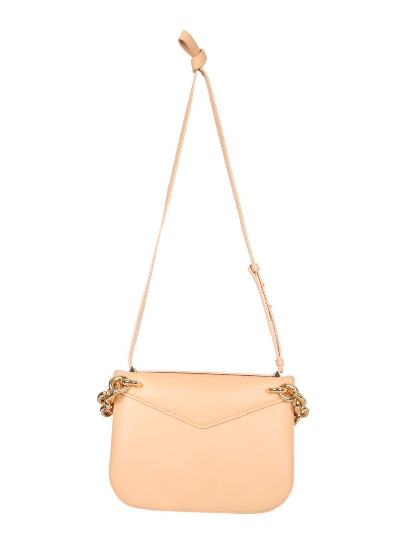 Bottega Veneta Mount Shoulder Bag — Beige Leather