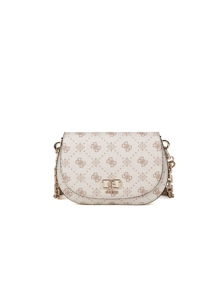 Guess Emelie Shoulder Bag — Beige Polyurethane