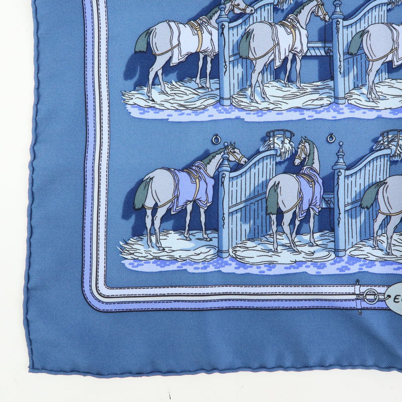 Hermes Carré 42 Silk Blue Accessory
