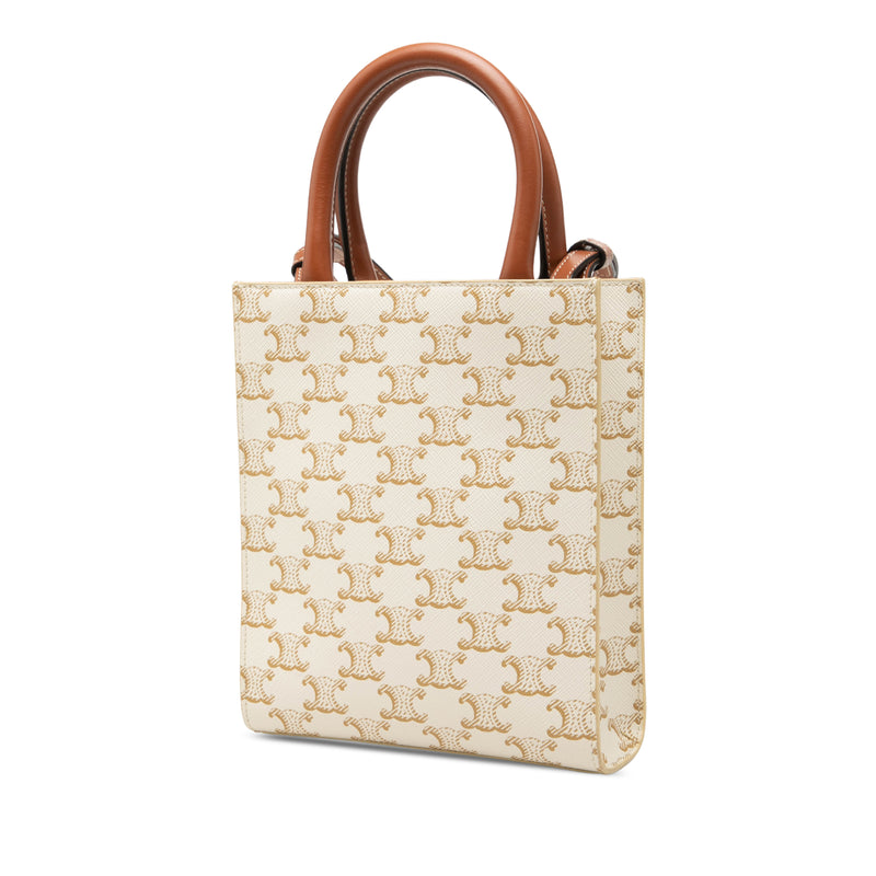 Mini Triomphe Coated Canvas Vertical Cabas Satchel - Image 2