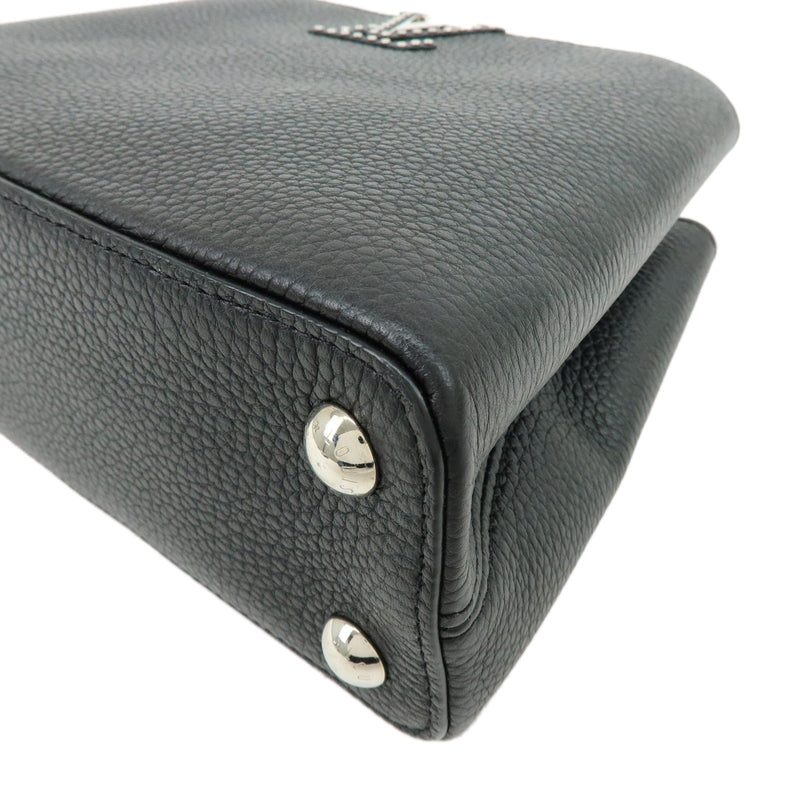 Louis Vuitton Capucines Fleur De Lys Taurillon Leather Black Bag