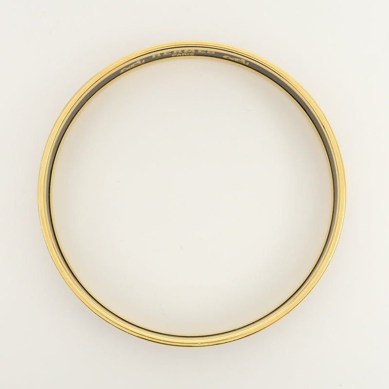 Hermes Bangle Printed Enamel Gold Gold_plated Bijoux