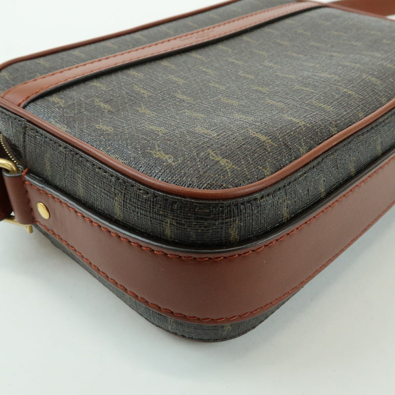 Saint Laurent Le Monogramme Camera Monogram All Over Coated Canvas And Leather Brown Bag