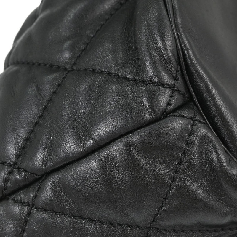 Chanel Cloudy Bundle Bowler Quilted Lambskin Black Leather Bag