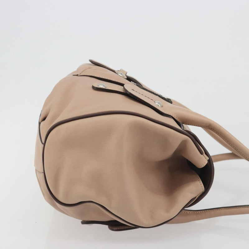 Salvatore Ferragamo Gancini Leather Beige Bag