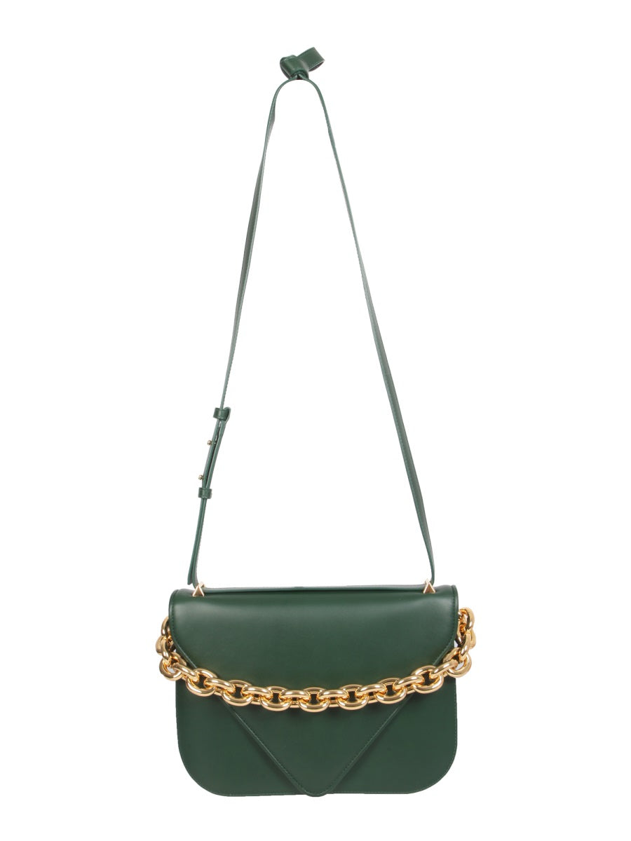 Bottega Veneta Mount Shoulder Bag — Green Leather
