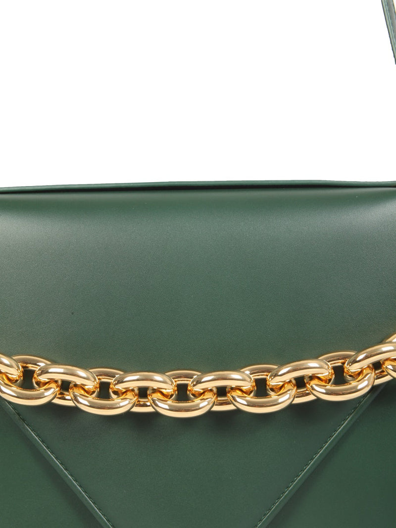 Bottega Veneta Mount Shoulder Bag — Green Leather