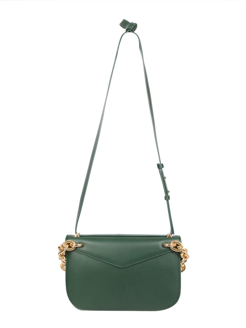 Bottega Veneta Mount Shoulder Bag — Green Leather