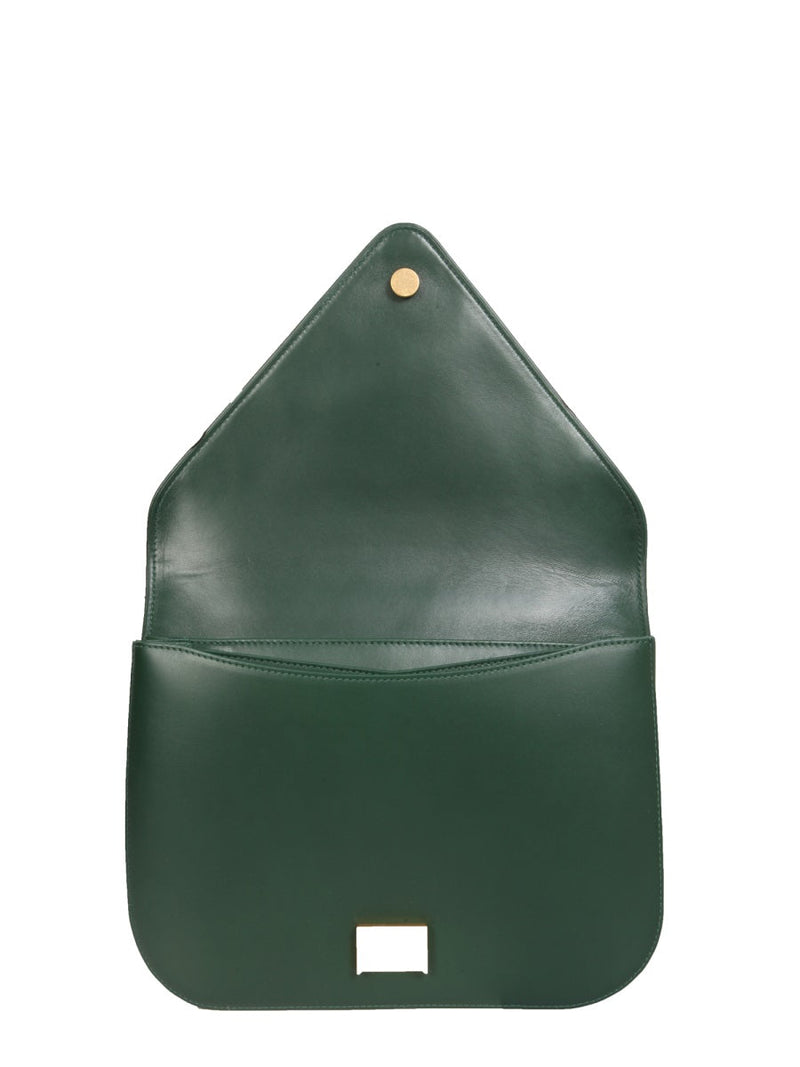 Bottega Veneta Mount Shoulder Bag — Green Leather