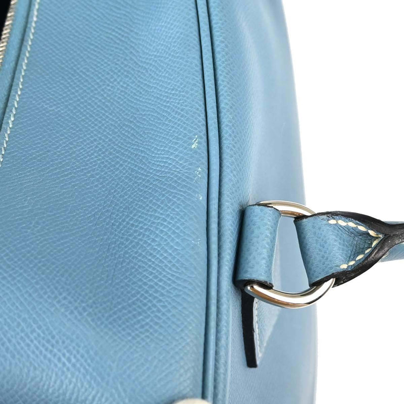 Hermes Plume Epsom Blue Leather Bag