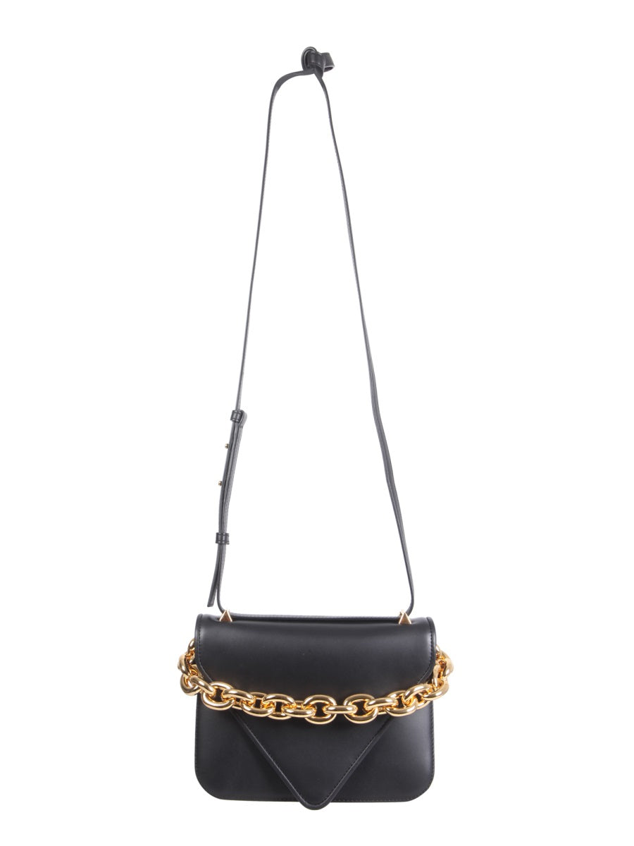 Bottega Veneta Suede Envelope Shoulder Bag — Black Leather