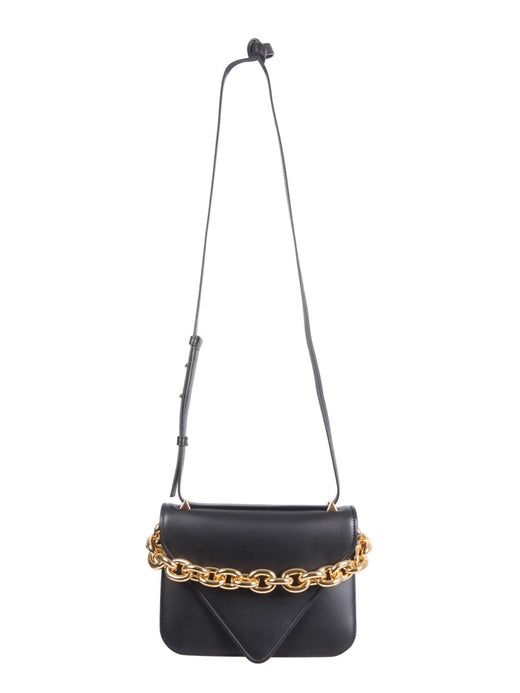 Bottega Veneta Suede Envelope Shoulder Bag — Black Leather