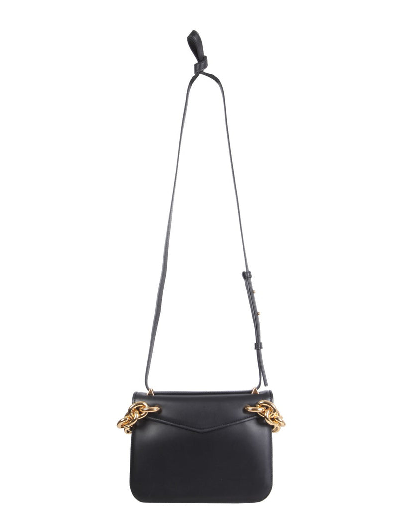 Bottega Veneta Suede Envelope Shoulder Bag — Black Leather