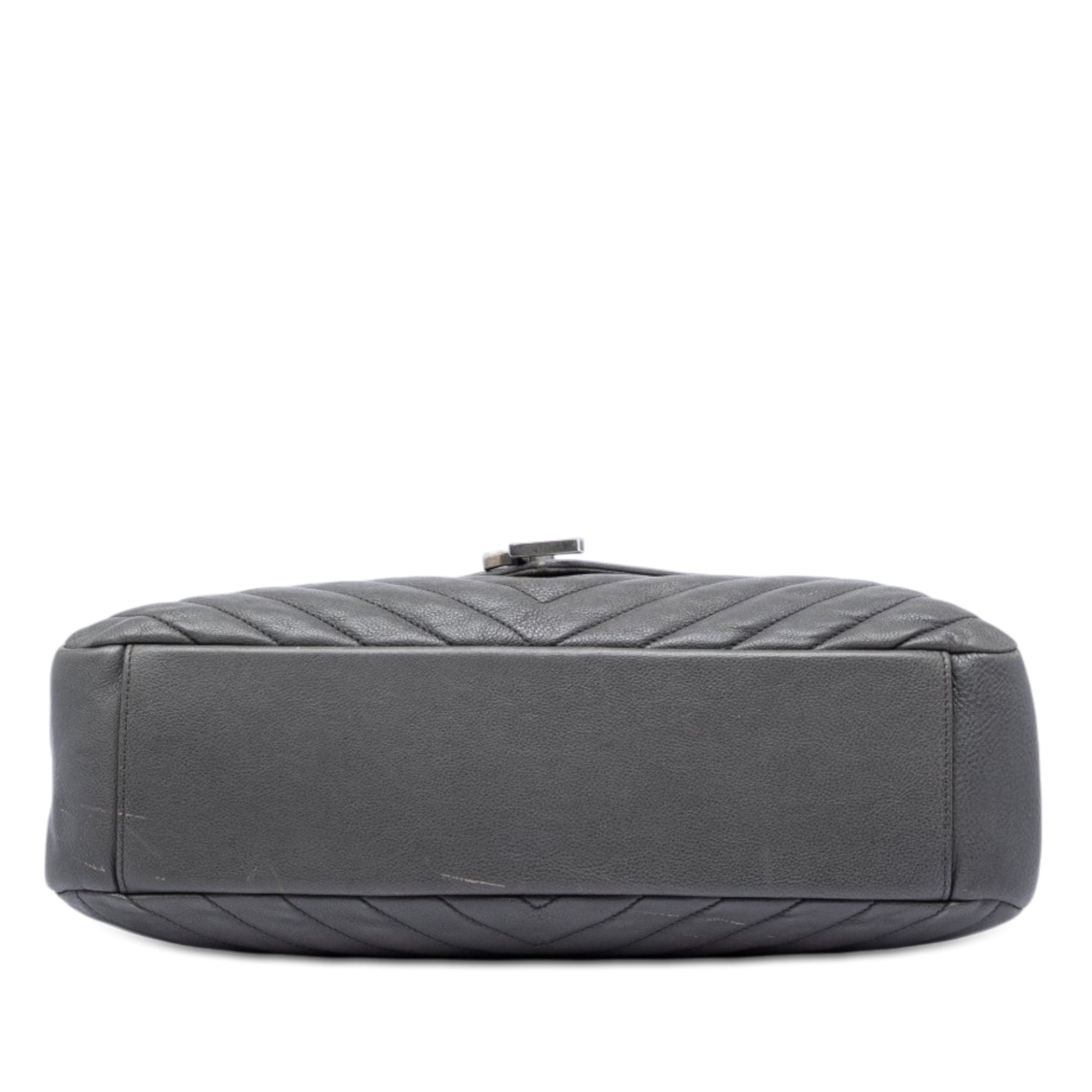 Large Chevron Sheepskin Monogram College Satchel - Image 3