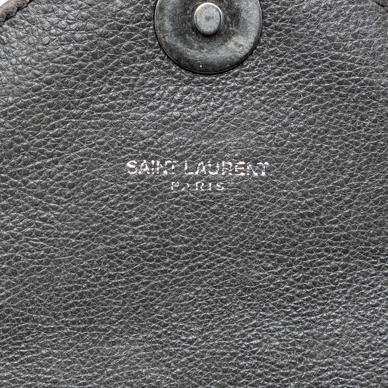 Large Chevron Sheepskin Monogram College Satchel - Image 5