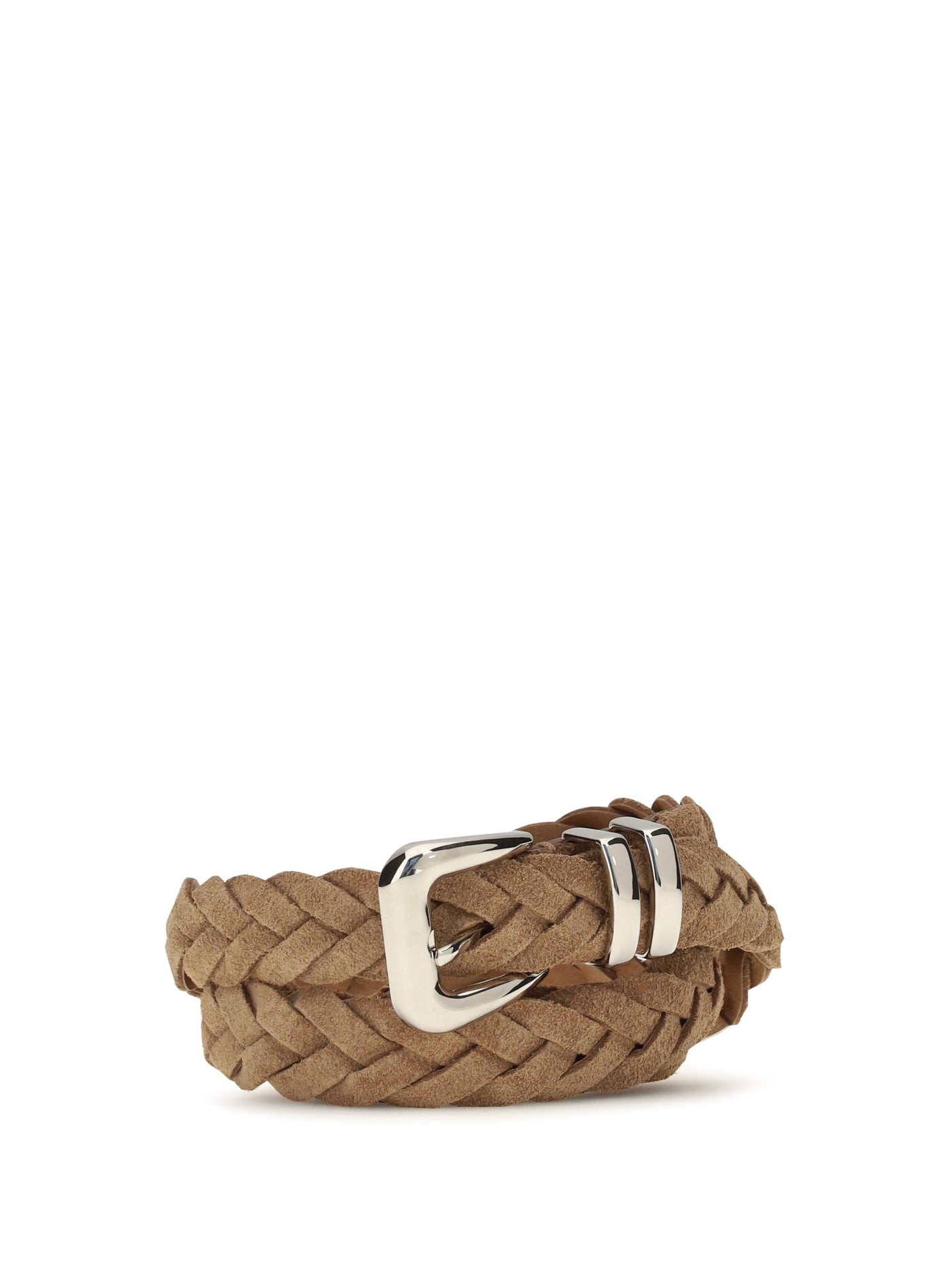 Brunello Cucinelli Woven Leather Belt — Brown Calf Bos Taurus