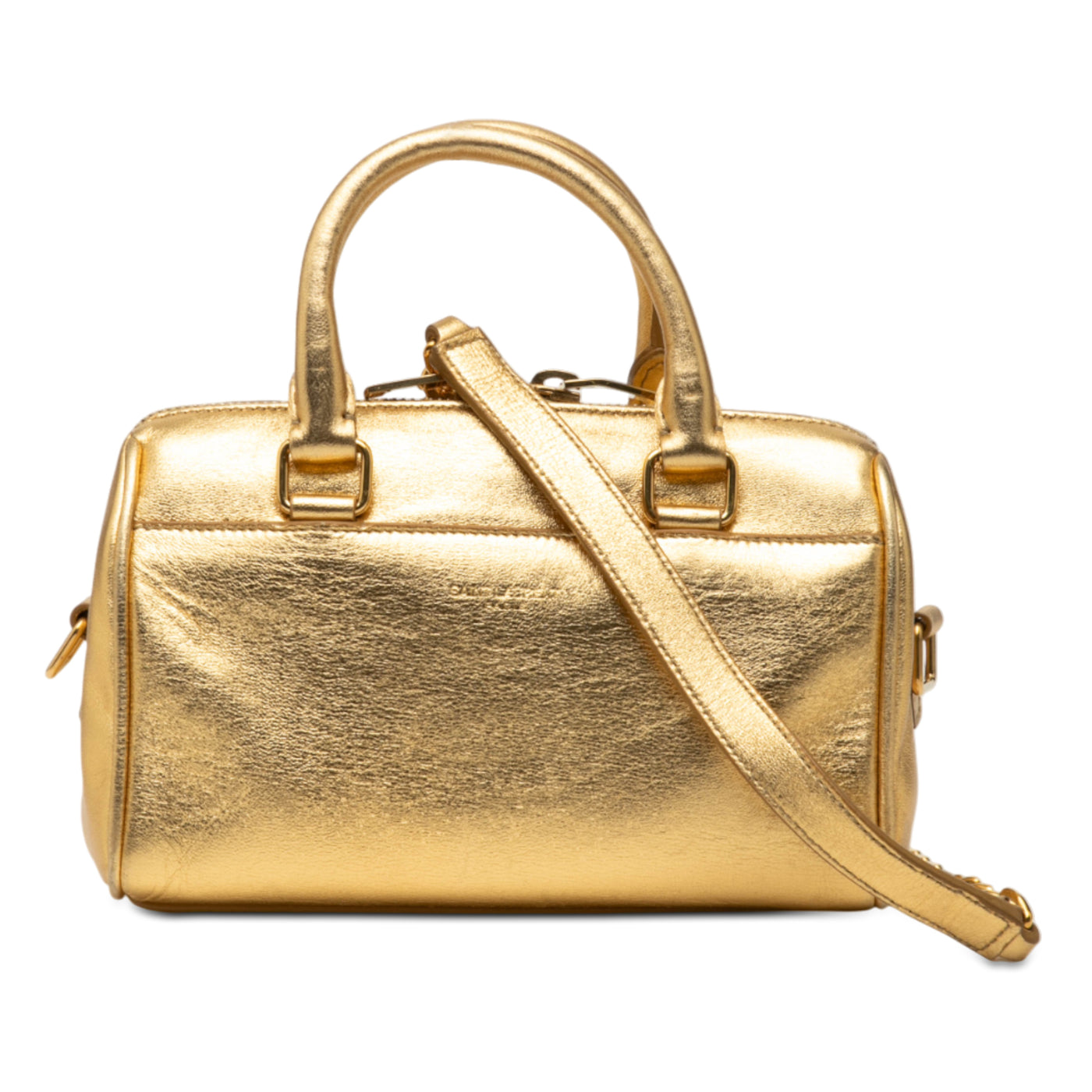 Toy Metallic Leather Classic Duffle Satchel - Image 1