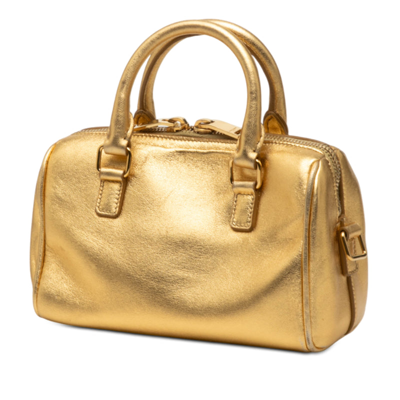 Toy Metallic Leather Classic Duffle Satchel - Image 2