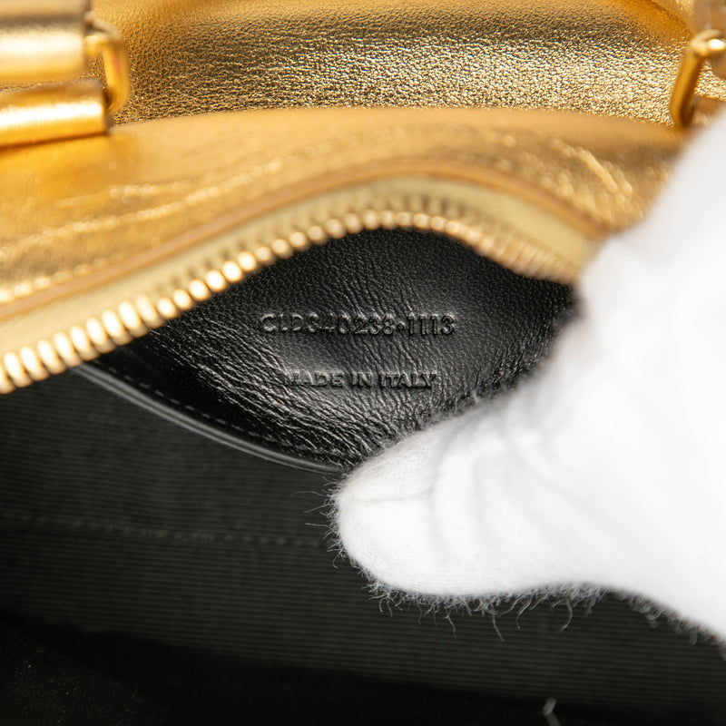 Toy Metallic Leather Classic Duffle Satchel - Image 6
