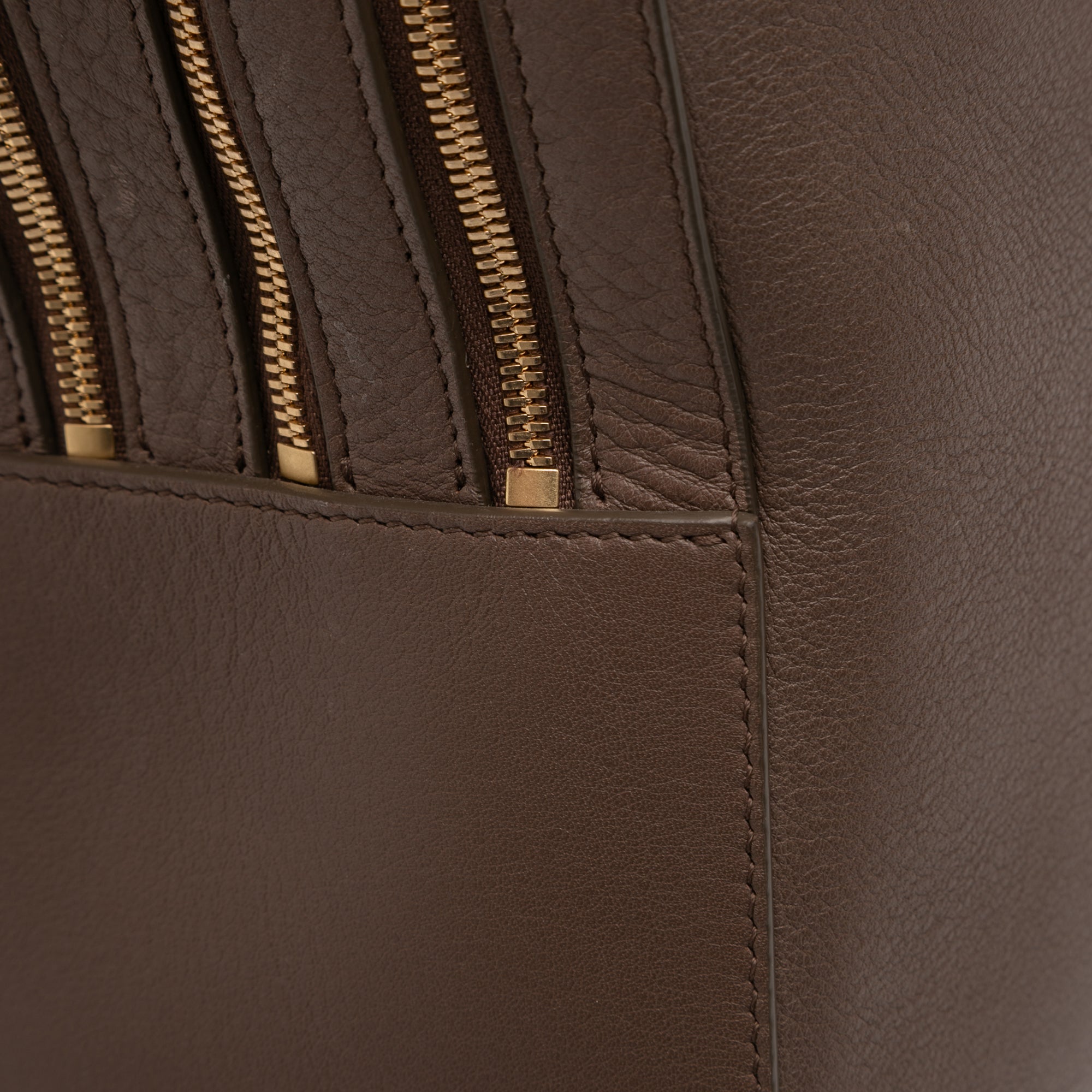 Leather Stella Triple Zip Satchel - Image 9