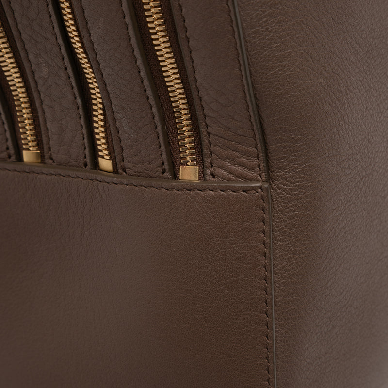 Leather Stella Triple Zip Satchel - Image 9