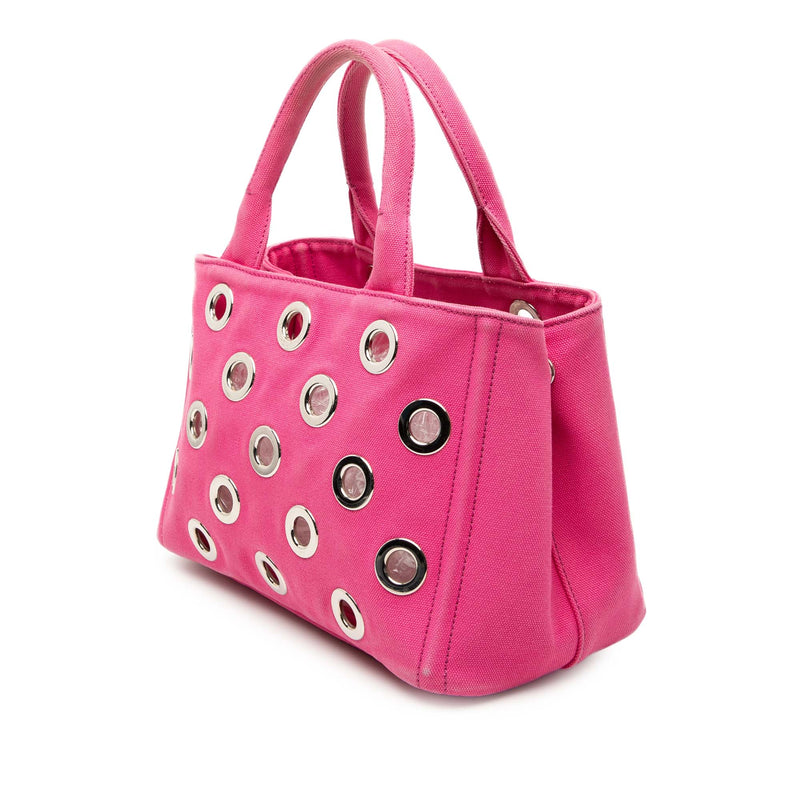 Small Canvas Canapa Grommet Satchel - Image 2