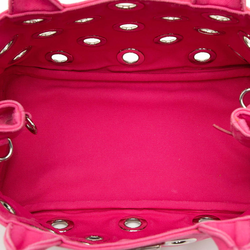 Small Canvas Canapa Grommet Satchel - Image 4