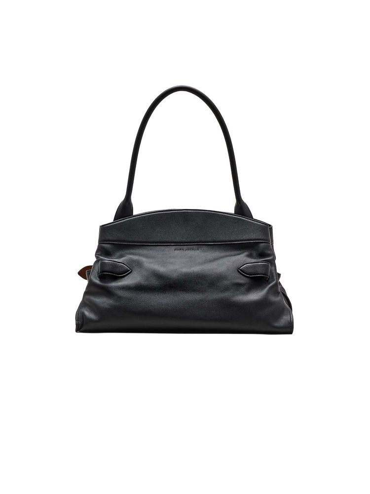 Marc Jacobs Smooth Leather Shoulder Bag — Black