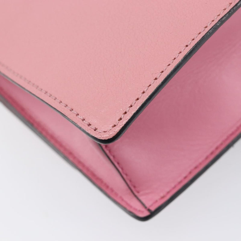 Miu Miu Madras Crystal Flap Leather Pink Bag