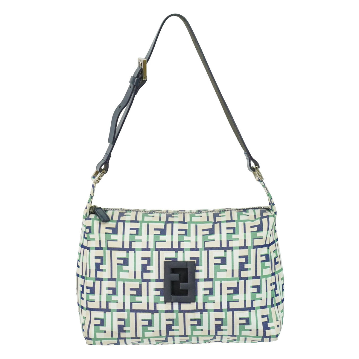 Fendi Mamma Baguette Zucca Jacquard Velvet Multicolour Canvas Bag