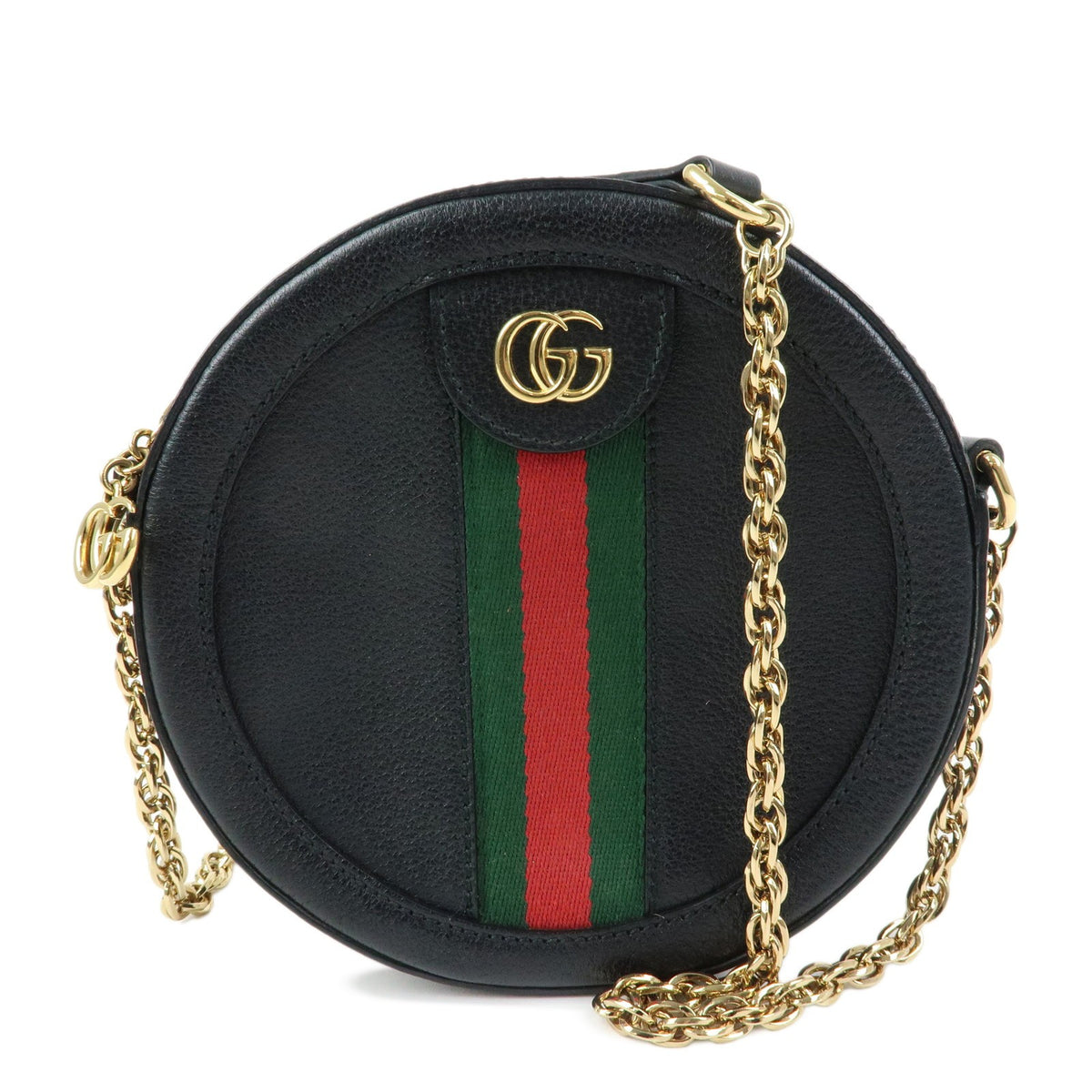 Gucci Ophidia Round Leather Black Bag