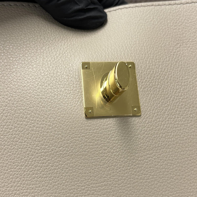 Louis Vuitton Lockme Ever Leather Beige Bag