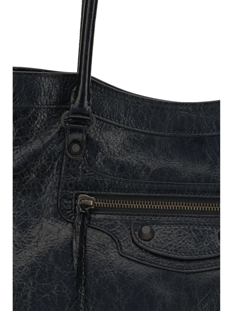 Balenciaga Le City Shoulder Bag — Black Lamb Ovis Aries