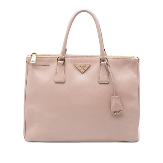 Large Saffiano Lux Galleria Double Zip Satchel - Image 1