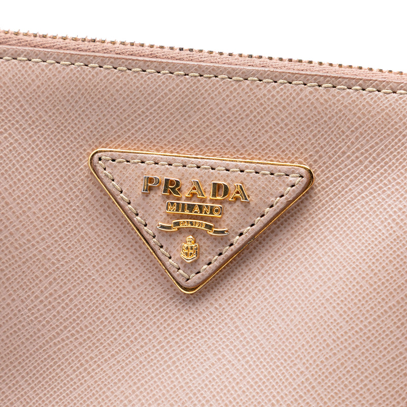 Large Saffiano Lux Galleria Double Zip Satchel - Image 5